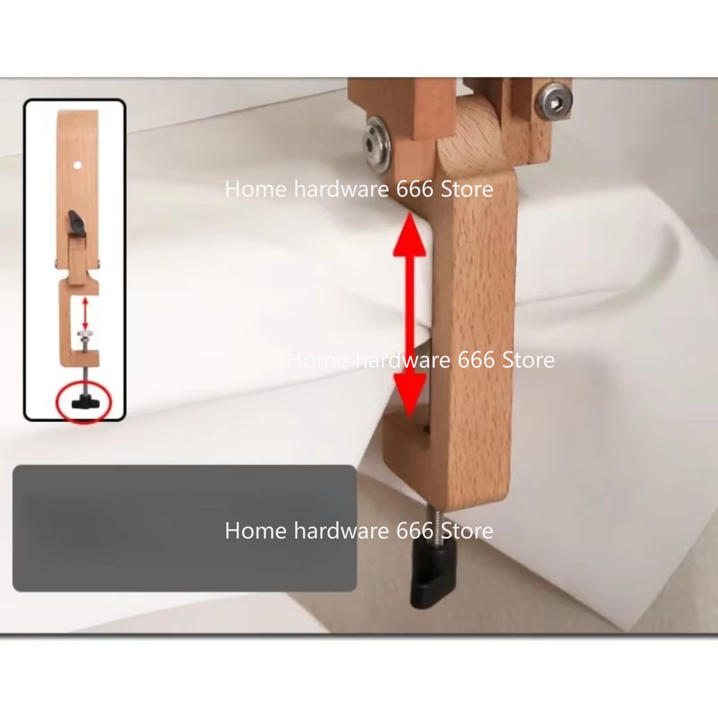 Leather Stitching Pony Clamp - Foldable Wooden Clamp for Pony Lacing,