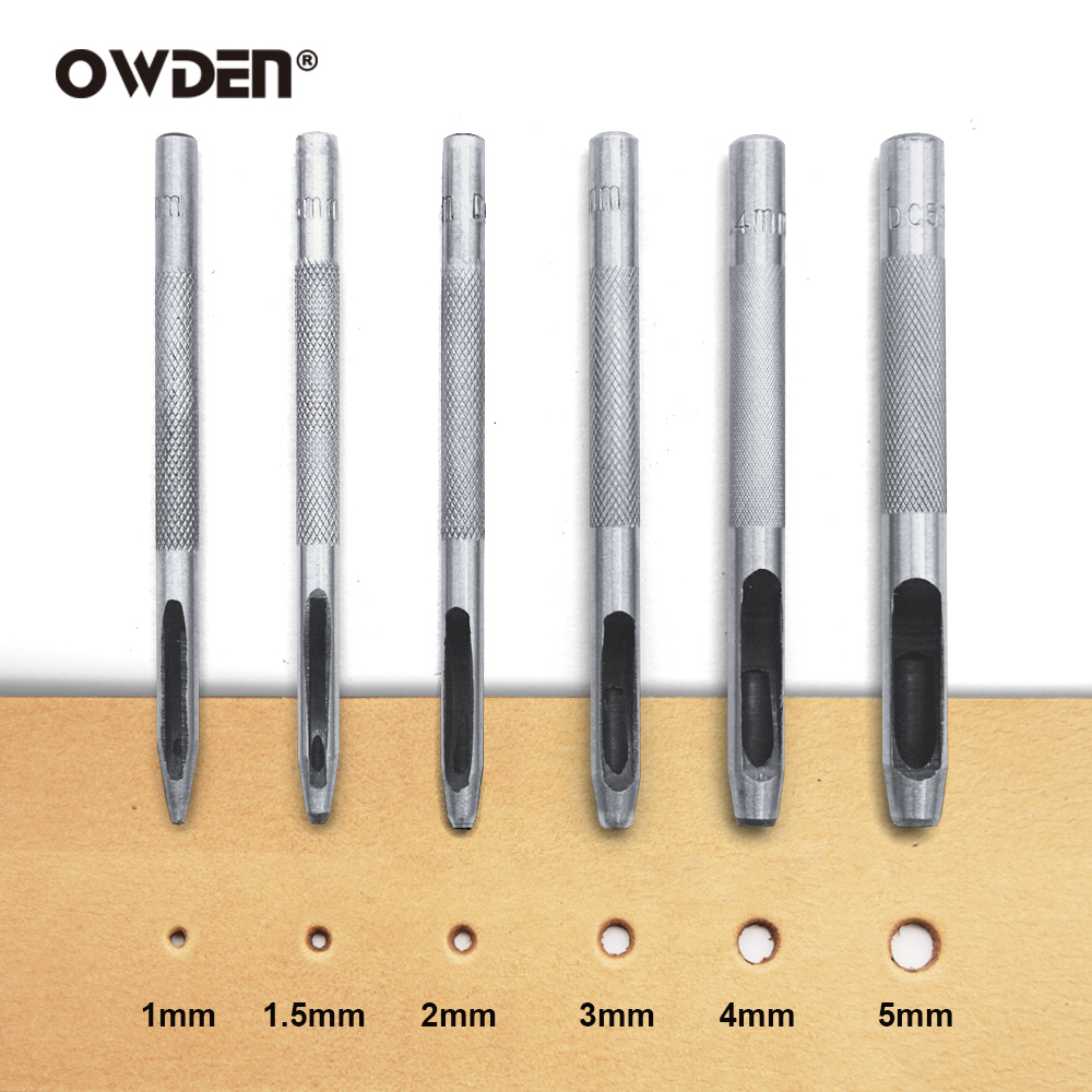 Hand Press Hole Punch Leather - 6pcs Leather Hole Punching Tools Steel