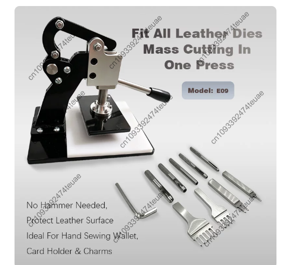 Leather Cutting Die Press - E09 Manual Lever Press Machine, Mini