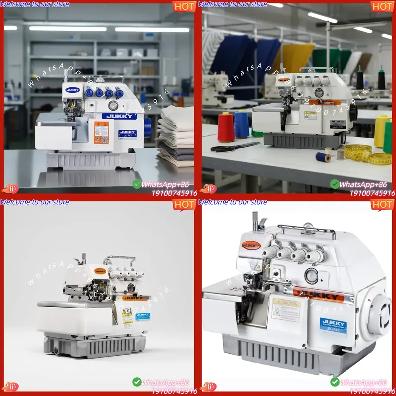 Overlock Sewing Machine 4 Thread - 2026Hot JUKKY 747 Industrial High-Speed Overlock