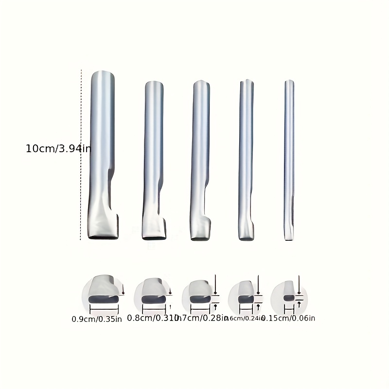 5pcs Leather Oblong Belt Hole  - огляд і ціна Hand Press Hole Punch Leather