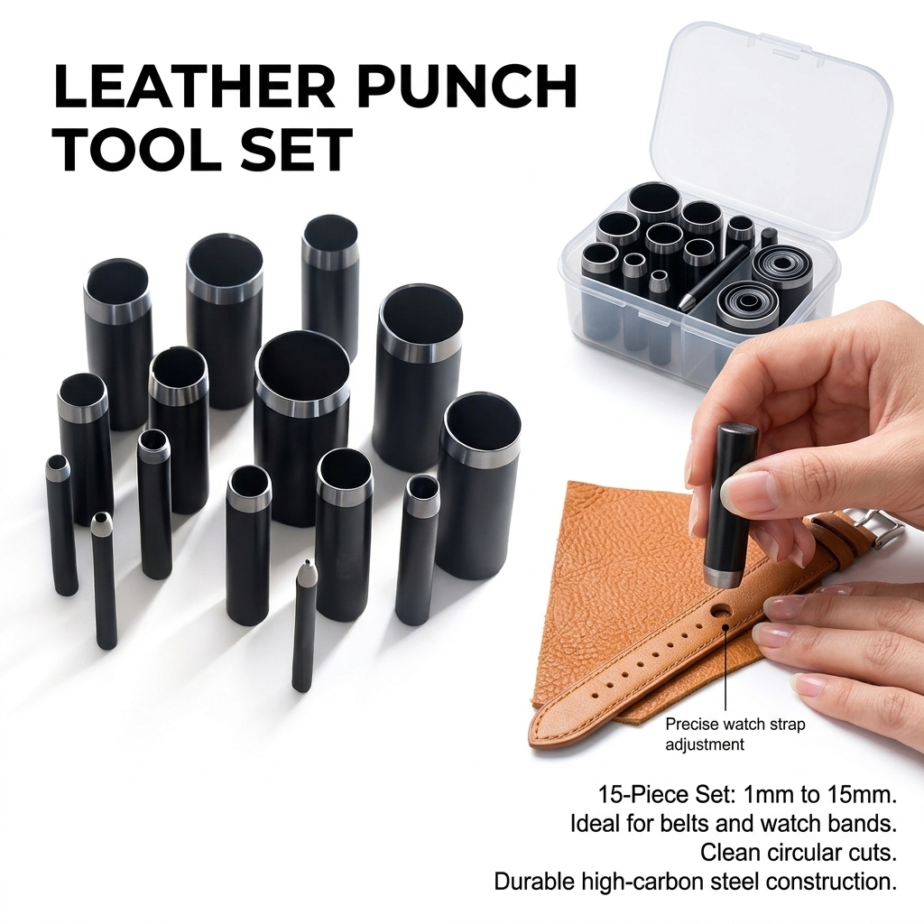 Round Hole Punch Professional  - огляд і ціна Hand Press Hole Punch Leather