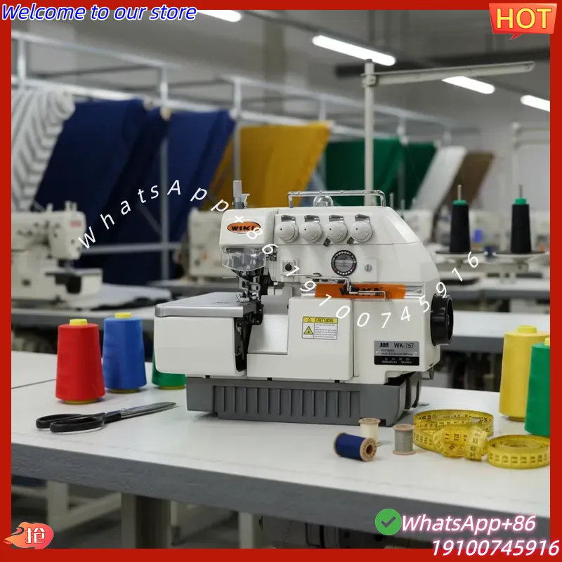2026Hot JUKKY 747 Industrial H - огляд і ціна Overlock Sewing Machine 4 Thread