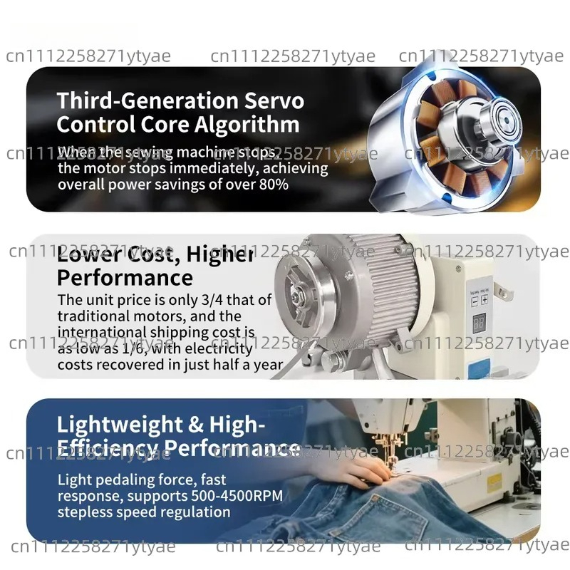 550W/750W brushless servo moto - огляд і ціна Sewing Machine Servo Motor 750W