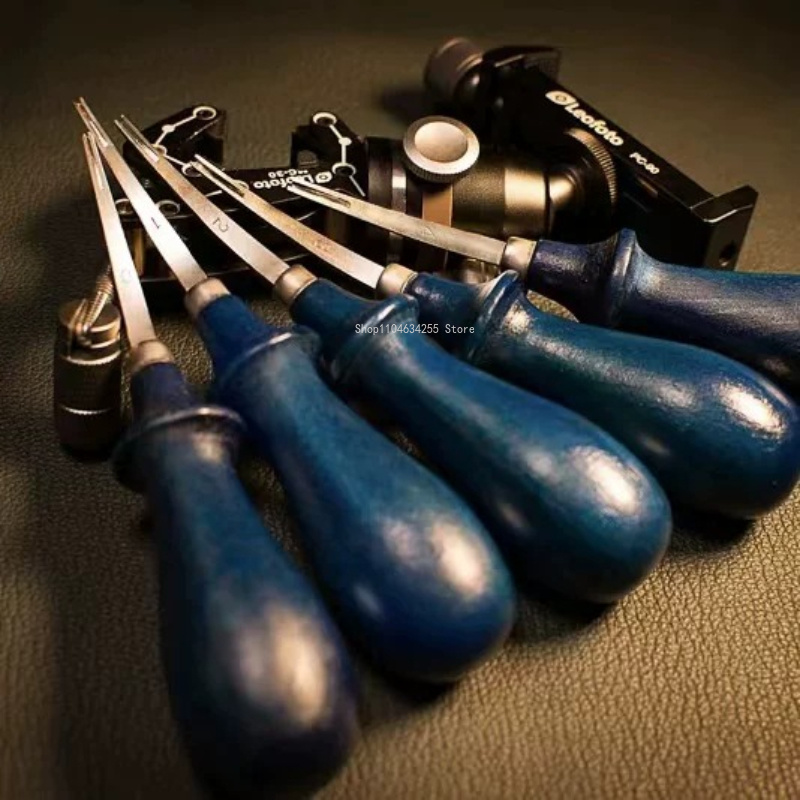 Blue Handle Steel Edge Trimmin - огляд і ціна Leather Edge Beveler Set